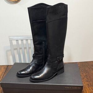 Vince Camuto Black Tall Boots VC-Flavian